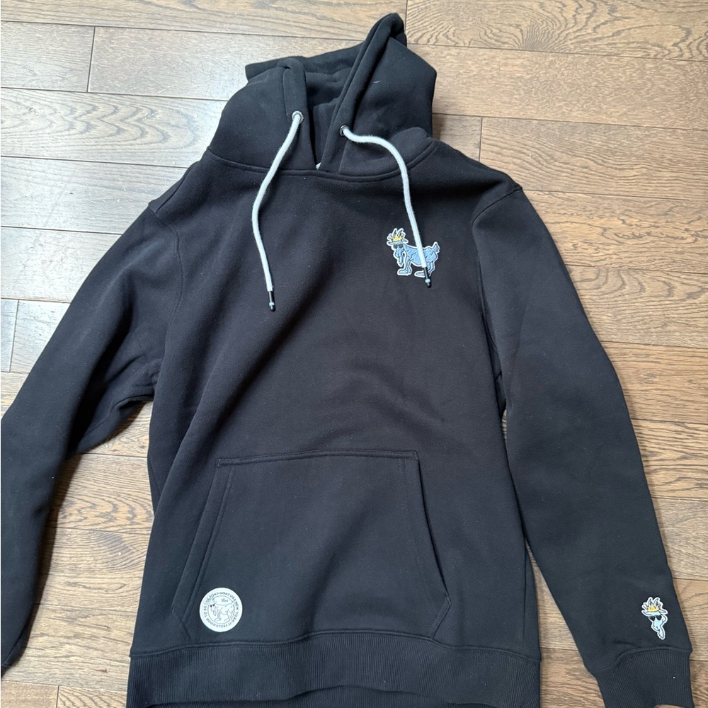 GOAT USA Black Hoodie with Embroidered Motif